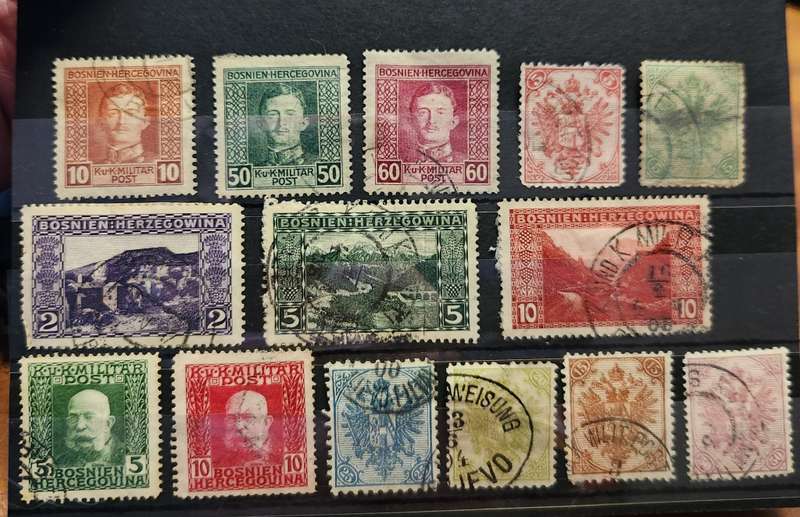 Bosnia and Herzegovina - lovely used selection (hinge remnants in evidence)